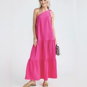 Asymmetric one shoulder dress